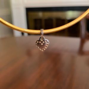 Stella&Dot Silver Retired Sample Vintage Heart Charm  for Necklace or Bracelet